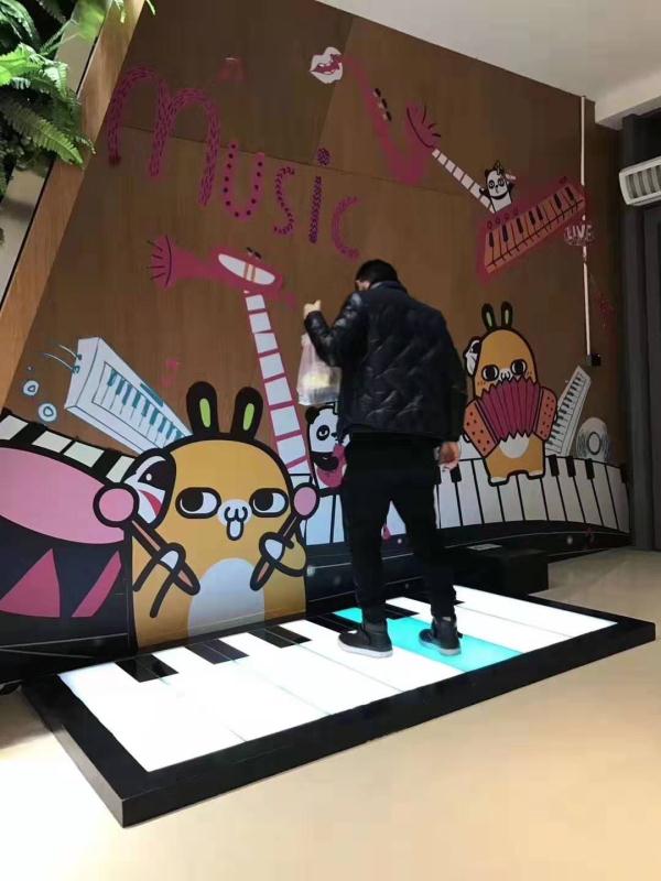 地钢琴互动投影