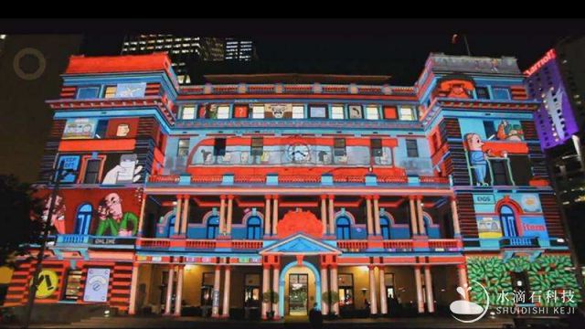 建筑大楼创意投影