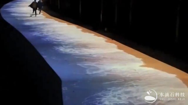 户外地面海浪投影