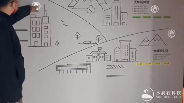 文化墙面投影
